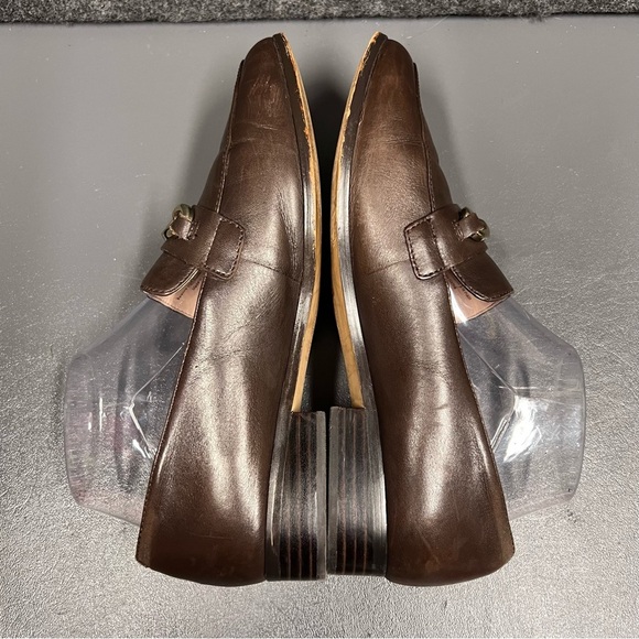 Karl Lagerfeld Cabana Brown Leather Loafers Women’s Size 8 - Picture 10 of 13